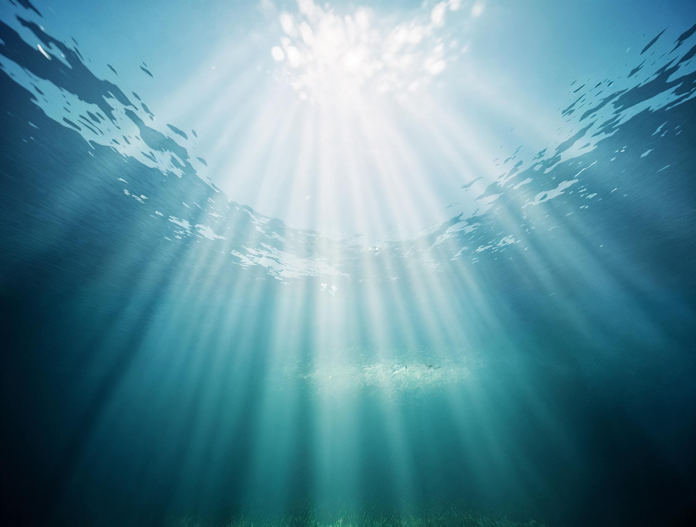 Underwater scene with sunlight rays representing clarity and transparency in leadership